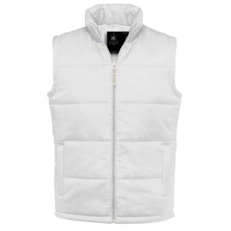 B&C Mens Plain Body Warmer (White) - White - View 1