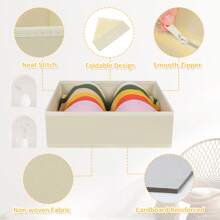 1/3/6/9/12 paquets Boîte de rangement en tissu pliable de style simple. Organisateur de tiroir d'armoire pour sous-vêtements, soutiens-gorge, chambre à coucher, organisateur, rangement à la maison. T-shirt blanc pour femmes, pantalon noir pour femmes, vêtements d'hiver pour dames, robe, vêtements d'hiver pour dames, robes élégantes pour femmes, chemise blanche pour dames, manches longues, combinaison blanche pour femmes, robes de printemps pour femmes, tenues de printemps pour femmes, printemps, vêtements de printemps, minimaliste, hauts d'été