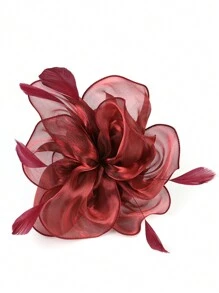 1pc Fascinators Hat Tea Party Headwear Ribbons Feathers On A Headband And A Clip For Girls And Women Halloween