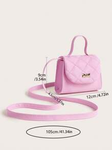 1pc S Cute Bow Decor Shoulder Crossbody Bag, Mini Bag For Outfit Matching