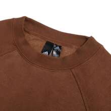 Adidas Vestido sudadera de felpa, casual, con holgado ajuste, manga larga, cuello redondo, modelo IX6792