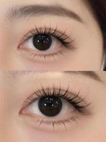 10 件/套自然透明假睫毛 8-9-10-11 毫米轻质仿貂皮睫毛，一体式设计条状睫毛，睫毛，睫毛，假睫毛