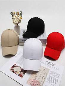 1PC简约彩色大气棒球帽户外潮流遮阳防晒棒球帽复古高尔夫帽子日常必备 - 彩色 - 查看 6