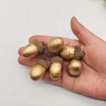 Golden Foam Ball Acorns - Festive Christmas Party Decorations For Table Settings - Multicolor - View 6