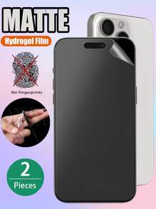2 miếng phim Hydrogel mờ chống chói và chống dấu vân tay bảo vệ thị lực tương thích với iPhone 17 Air 16 15 14 Pro Max/tương thích với Samsung Galaxy/tương thích với Redmi/tương thích với /Honor Magic 5/6/7 Lite và nhiều mẫu khác Miếng dán bảo vệ màn hình mềm (không phải kính cường lực) Không có bong bóng, dễ dán, mở khóa bằng vân tay, chống trầy xước, vật dụng cần thiết để bảo vệ màn hình, dùng cho màn hình bảo vệ hàng ngày, văn phòng, gia đình, bảo vệ màn hình riêng tư Bảo vệ màn hình điện thoại Phụ kiện điện thoại Chống nước, chống sốc, chống rơi, chống rơi, bao phủ toàn diện - Trong sáng - Xem 2