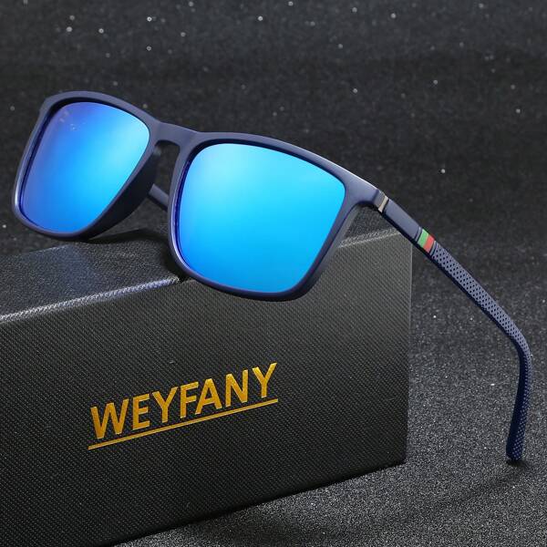 1pc Polarized Sunglasses, Square Shape, Outdoor Driving Fishing Business Fashion Fashionable, New Gift Package Eyewear For Summer Beach Vacation,Outdoor,Travel