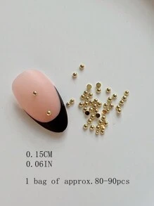 美甲金属配件：实心半球铆钉、哑光深色简约金属装饰 美甲用品 美甲饰品 美甲宝石 - 彩色 - 查看 16