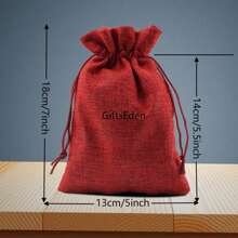 20 件，6 种尺寸，20 种颜色，黄麻粗麻布礼品袋，可重复使用的储物袋珠宝袋化妆包带拉绳，适用于珠宝、化妆品、工艺品、派对、婚礼、圣诞节、亚麻包装袋、圣诞节情人节 - 彩色 - 查看 7