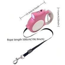 5M LED Retractable Dog Leash – Lighted Pet Walking Lead, Adjustable Rope For Small And Medium Dogs, 16FT Illuminated Outdoor Running Leash