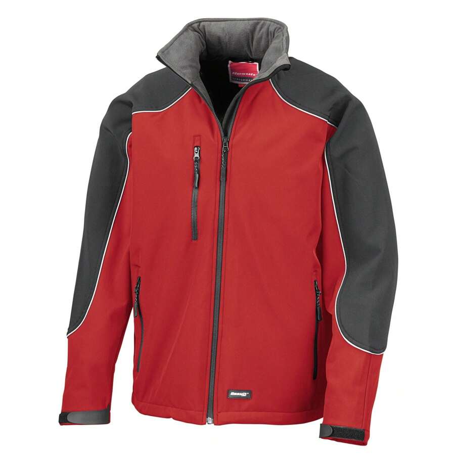 Result Chaqueta suave con capucha Ice Fell para hombre (Rojo/Negro) - Negro - Ver 1