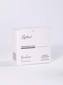 LYTTOA 6 件套红色圣诞指甲油套装纯色闪光黑白红可剥离 UV 半永久性清漆指甲油美甲 DIY 15ML