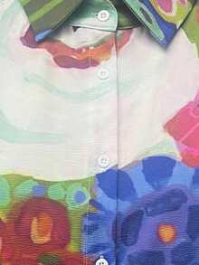 Camisa Casual de Manga Longa Confortável com Estampa Floral Vintage Adorável para Mulheres Plus Size, Roupas Femininas de Volta às Aulas no Outono