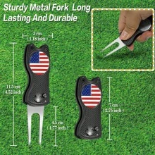 FINGER TEN Golf Divot Repair Tool With 1 Ball Marker Value Pack, Sturdy Solid Pitch Fork Golf Club Pocket Gift For Men Women Gift - Cat Black - View 4