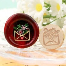 CYFUN DESIGN 1 PC Happy Birthday/With Love/Thank You Words Pattern Wax Seal Stamp Head NO Handle Detachable Sealing Stamp Stamp Head For Letter Invitation Card Wedding Gift Package Holidays,Back To School,School Supplies