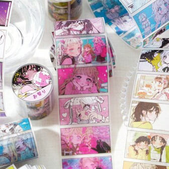 Anime Graffiti Stickers & Tapes, Cute Cartoon Girl Decorative Stickers For Students,School Supplies,Back To School