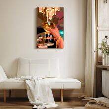 1 Pc Framed Black Art Printing Boho Black Modern Wall Art Girl Art Poster African American Woman Wall Art Decor For Living Room Bedroom - 彩色 - 查看 4