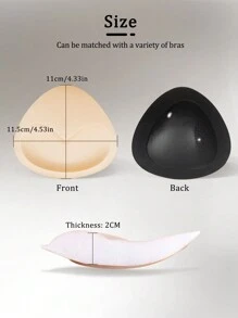 1对加厚胸垫泳衣胸垫硅胶自粘聚拢小胸让胸部看起来更大三角胸垫内衣比基尼隐形垫