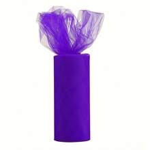 25 码优质薄纱卷 6 英寸宽，适用于 DIY 芭蕾舞裙制作、婴儿洗礼装饰、婚礼生日和派对装饰、礼品和鲜花包装、DIY 工艺品等 - 彩色 - 查看 24