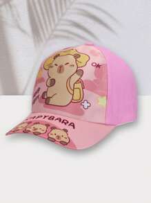 1pc Unisex Middle-Kids' Hippo Print Baseball Cap, Sun Hat - 1PC - View 22