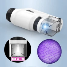 新款儿童显微镜、便携式迷你显微镜玩具、手持式科学显微镜、可连接手机进行录制和分享、光学镜头、圣诞礼物 - 彩色 - 查看 11