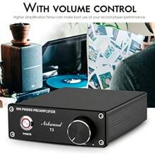 HiFi MM Phono Stage Preamp RIAA Record Player Preamplifier Turntable Amplifier Low Noise High Fidelity Audio Upgrade - as pic - View 8