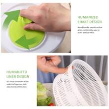 Salad Spinner Vegetable Lettuce Greens Dryer Washer Crisper Vegetable Centrifuge Salad Drying Greens Kitchen Accessories - 1 - Xem 7