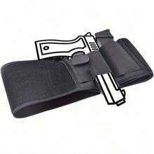 Tactical Concealed Pistol Holster Right-Hand Belly Band Gun Carry Case Invisible Elastic Waist Bag Girdle Belt