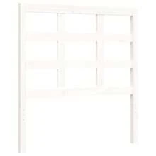 vidaXL Bedframe met hoofdbord massief hout wit