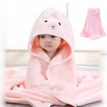 1 件优质超柔软连帽婴儿毛巾，独特有机设计婴儿浴巾，连帽婴幼儿毛巾，适合新生儿到幼儿，非常适合新生儿、婴儿、婴儿、幼儿礼物，吸水性极佳的婴儿浴巾 - 80cm*80cm - 查看 14