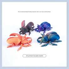 3D Printed Insect Simulation Small Beetle Beetle Beetle Wings Joint Movable Simulation Funny Toys Ornament Gifts - Multicolor - View 9