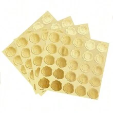 100入組金色信封貼紙壓花心印章貼紙適用於明信片邀請函卡禮物裝飾用品自粘貼紙標籤 - 金色 - 查看 10