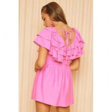 Idem Ditto Ruffled Layered Tie Back Romper