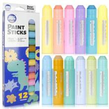 1PC 6/12 Color Color Crayon, Solid Pigment Stick, Crayons, Quick Drying In 90 Seconds, Learning Office Painting Brush,Paint Stick,Bingo Dabbers,Bingo Daubers,Back To School