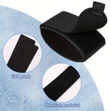2 set de sangles de ski réglables avec attaches, sangles de fixation pour bâtons de ski pour le rangement, accessoires de ski avec protections, convient pour transporter des cadeaux de sports d'hiver (bleu, rouge et noir)
