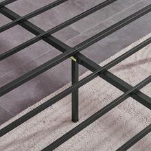 VECELO Metal Platform Bed Frame Queen Size With Headboard And Footboard, 12'' Under-Bed Storage & Strong Slats Support, No Box Spring Needed, Dark Black - Matte Black - View 11