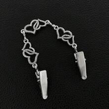 Kẹp áo len hợp kim cổ điển Châu Âu và Mỹ Kẹp khăn quàng cổ Kẹp áo khoác Kẹp cổ áo kẹp quần áo Ngày lễ tình nhân Ngày lễ tình nhân - Bạc - Xem 2