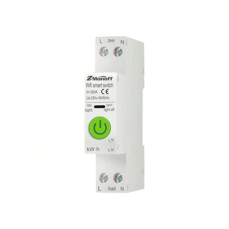 Graffiti WiFi Smart Switch, Energy Monitoring & Leakage Protection, Overvoltage And Undervoltage Protection, Remote Control Via Mobile (With Leakage Protection) - White