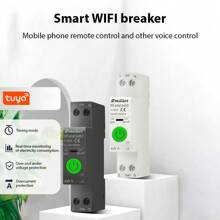 Graffiti WiFi Smart Switch, Energy Monitoring & Leakage Protection, Overvoltage And Undervoltage Protection, Remote Control Via Mobile (With Leakage Protection) - White