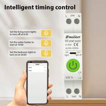 Graffiti WiFi Smart Switch, Energy Monitoring & Leakage Protection, Overvoltage And Undervoltage Protection, Remote Control Via Mobile (With Leakage Protection) - White