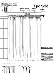 1pc Romantic Sweet Style White Lace Flower Pattern Window Curtain, Short Polyester Fiber Material For Living Room Bedroom Window Decor - White - View 4