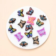 5-8pcs/Set Butterfly Silicone Beads For DIY Handmade Jewelry, Bracelet, Pen Decorations
