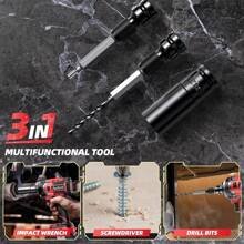 SEESII Avhrit Cordless Impact Wrench With 2 X 4.0Ah Lithium Battery, 700Nm/516Ft-Lbs 1/2 Inch Brushless Electric Impact Wrench For Home And Car, 5 Sockets, 4 Screws, 4 Drill Bits, Quick Charger Tools - 紅色 - 查看 5