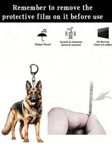 1个亚克力德国牧羊犬钥匙扣 - 宠物爱好者的完美礼物，适合感恩节、圣诞节和万圣节 - 独特的背包挂件，均码，汽车配件包饰，可爱哥特风Y2K包饰挂绳带证件套，汽车配件包饰，汽车配件，送给老师、朋友、姐妹的礼物创意，送给母亲、父亲、毕业生和老师的礼物 - 彩色 - 查看 5