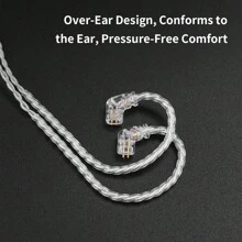QKZ TC100 新款镀银耳机升级线，带高清麦克风立体声降噪 KT02F20 DAC 解码 C 型，兼容 iPhone 15 - 彩色 - 查看 8