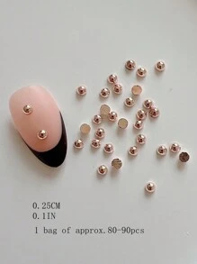 美甲金属配件：实心半球铆钉、哑光深色简约金属装饰 美甲用品 美甲饰品 美甲宝石 - 彩色 - 查看 17