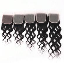 4x4 Natural Wave Transparent HD Lace Closure Human Hair Closure Invisible Lace Human Hair Frontal Closure Human Hair Extensions Pre Plucked Natural Black 22inch Soft