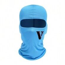 6 pièces/2 pièces/1 pièce Masque de ski avec imprimé lettre V, cagoule, masque facial pour hommes et femmes, protection UV, coupe-vent, écharpe pour snowboard, moto