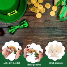 24 piezas Decoración retro del Día de San Patricio, incluyendo herradura, gnomo verde, adornos colgantes de trébol de madera, suministros de fiesta en el hogar, los mejores regalos