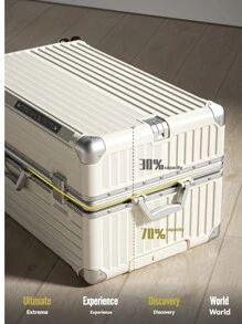 20 Inch Functional Boarding Case, Portable Suitcase With Cup Holder, Luggage With Password Lock,Solid Color Luggage Case Set : Portable Square Handside Handbag & Large Capacity Handside Travel Suitcase With Password