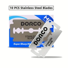 10 PIEZAS de Hojas de Afeitar de Doble Filo - Premium de Doble Filo para Afeitados Suaves, 10 Recambios de Hoja de Afeitar de Doble Filo, Hojas de Afeitar de Doble Filo de Acero Inoxidable para Maquinillas de Afeitar Manuales Tradicionales, Paquete de 10 piezas - Plateado - Ver 2
